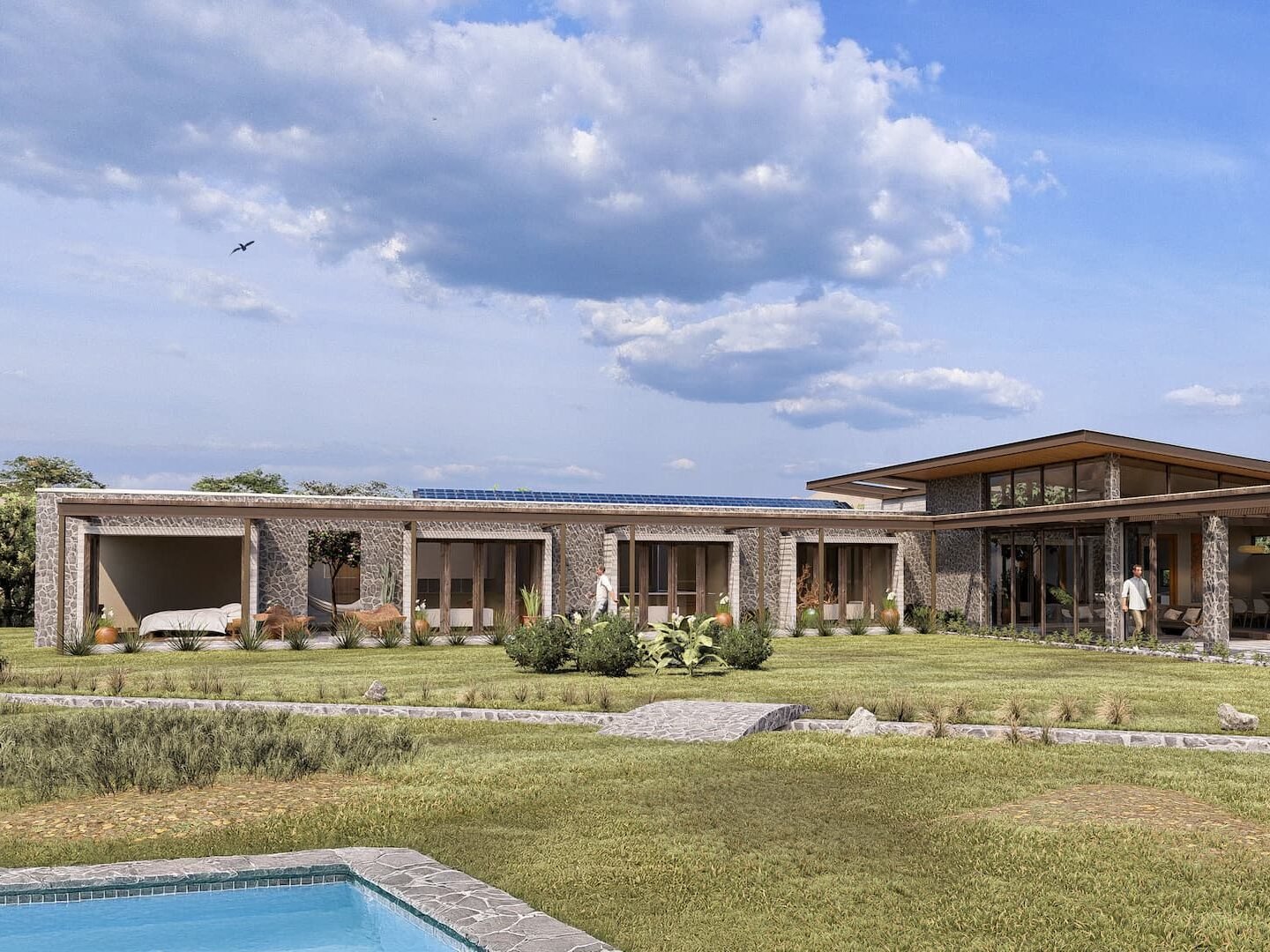 Diseño arquitecto casa rustica piedra 1 piso