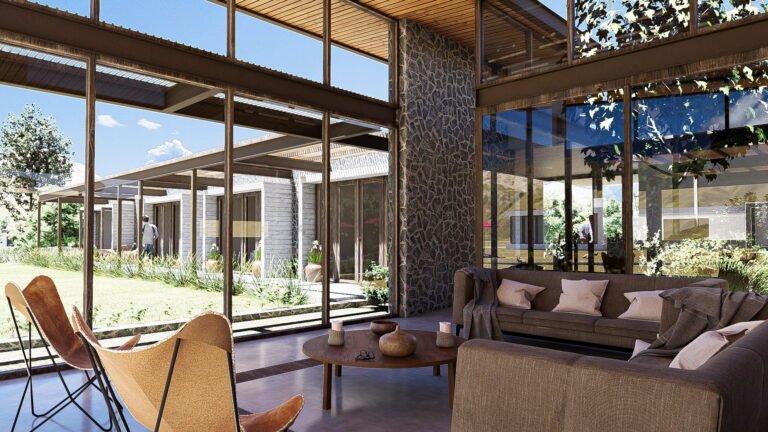 Interior casa rustica contemporanea