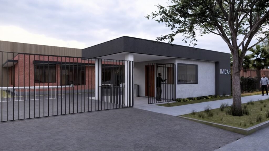 Acceso peatonal Caseta control acceso moderna